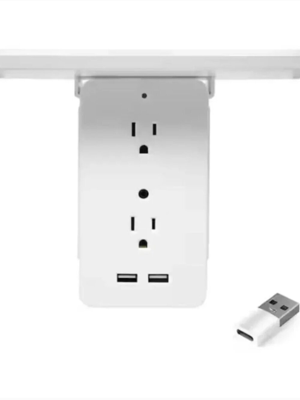 Sharper Image Socket Shelf Outlet Extender 6 Outlets 2 USB Ports NWT